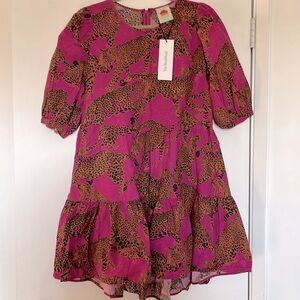 Farm Rio Leopard Flowy Dress